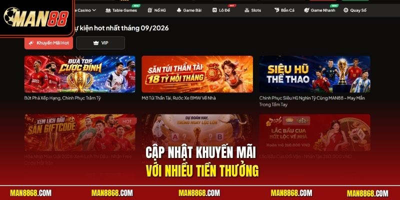 Trang Chủ 16 Cập nhật khuyến mãi với nhiều tiền thưởng