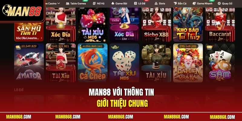 Trang Chủ 10 MAN88 với thông tin giới thiệu chung