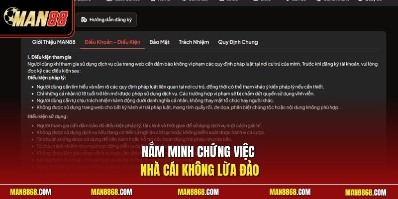 Nắm minh chứng việc nhà cái không lừa đảo